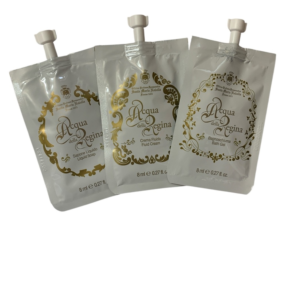 Santa Maria Novella ACQUA della REGINA Sample (fluid cream,liquid soap,bath gel)